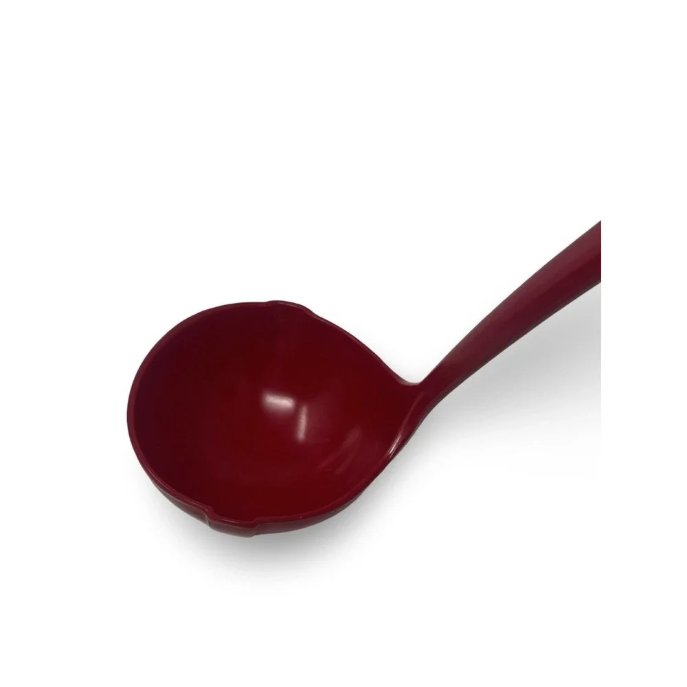 VTG Ekco Soup Spoon Red Melamine HARD PLASTIC Solid Ladle Taiwan Serving Spoon